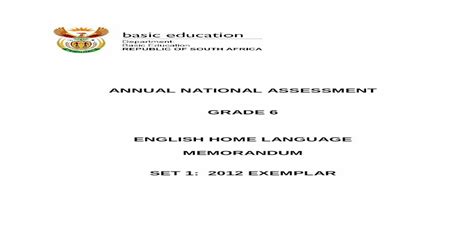 grade 6 ana exemplars 2014 english Ebook Doc